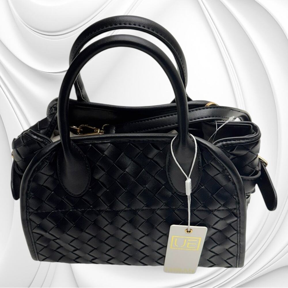 URBAN EXPRESSIONS Black Basketweave KRISTIE CROSSBODY Purse - Picture 2 of 5